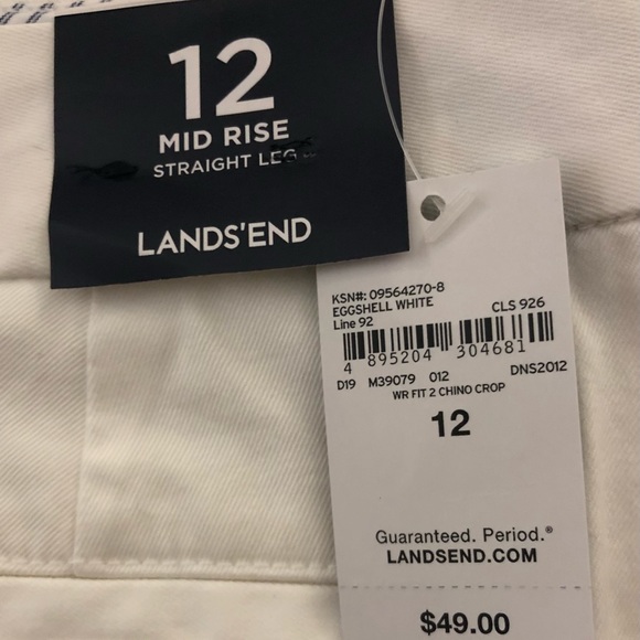 NEW, with tags - white chino crop - size 12 - Picture 5 of 8